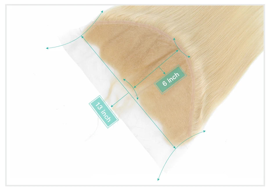 613 Blonde Color Human Hair Straight HD Lace Frontal Pre Plucked with Baby Hair