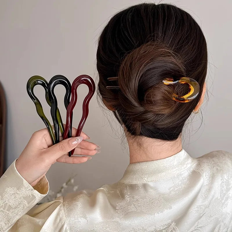 New U-Shaped Hair Fork Women Fashion Hairpins