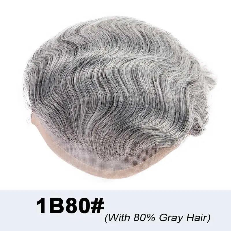Mono Lace Men's Skin Pu Around Toupee Prosthesis Remy Human Hair Systems - Various Options Available