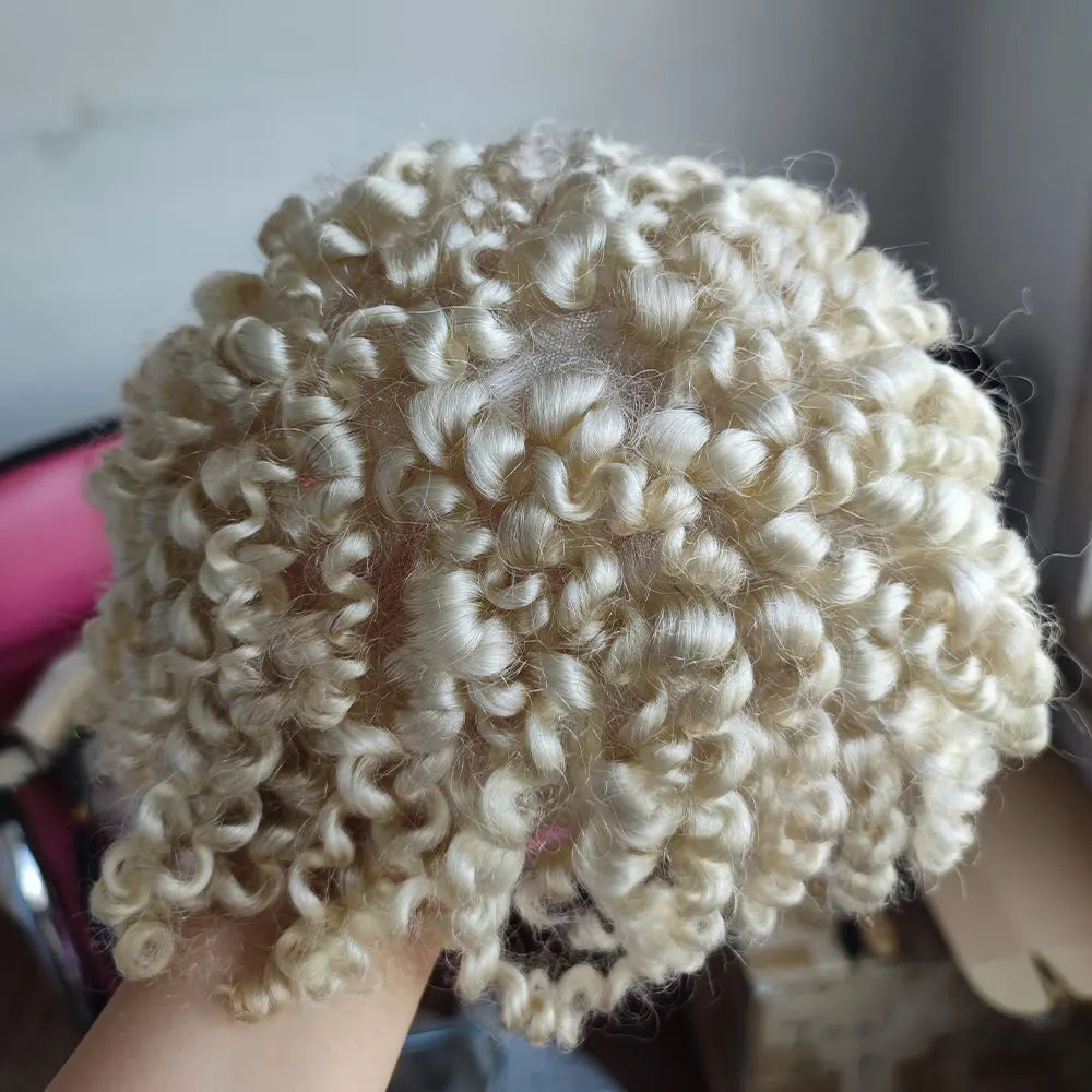 Curly Human Hair Toupee/Hairpiece Full Lace - Various Options Available