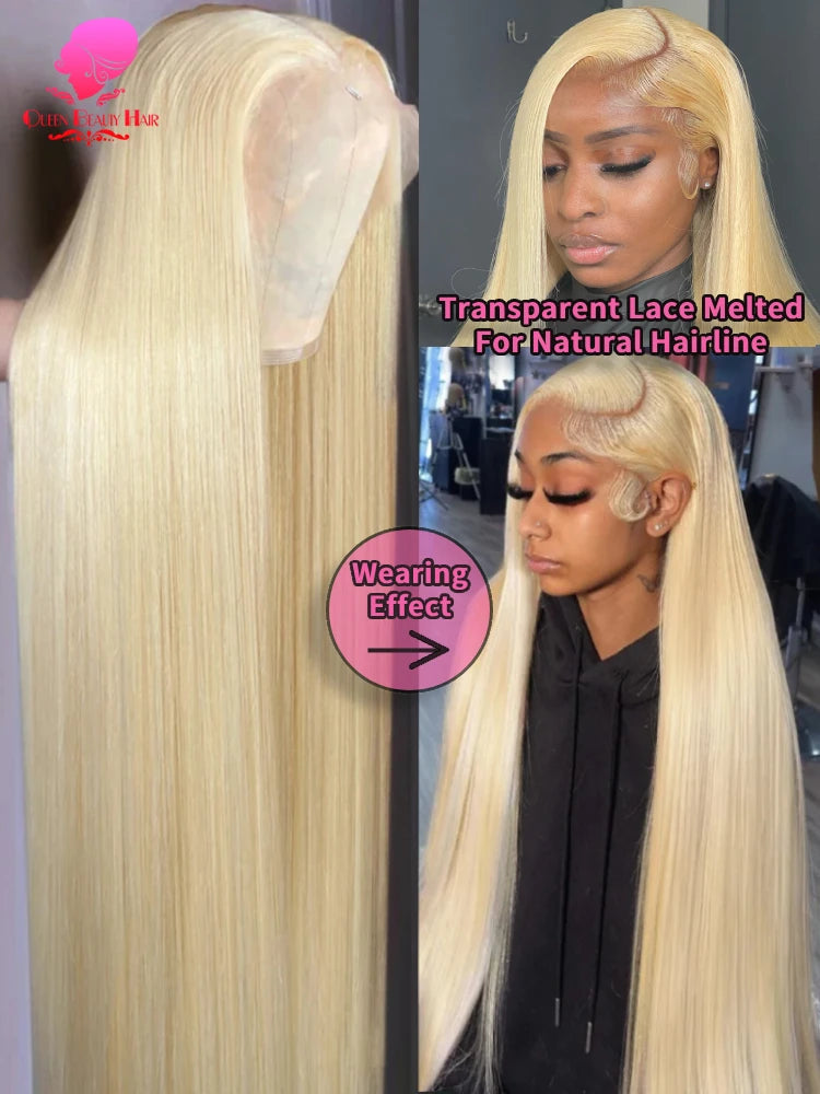Blonde Bone Straight - 360 Pre Plucked Full Lace Frontal Human Hair Wig