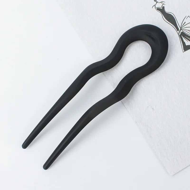U Shape Traditional Resin Hair Pin Stick