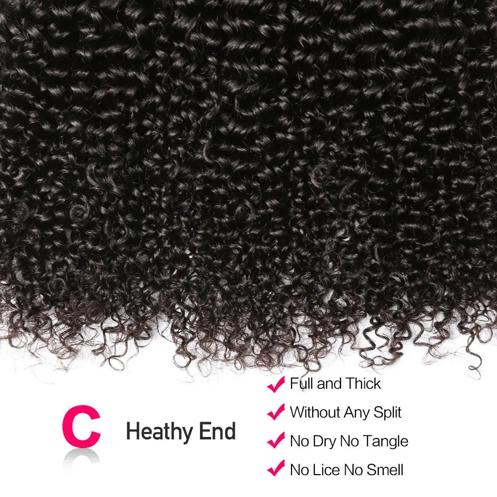 Deep Curly Brazilian Unprocessed Human Hair Weave Bundles