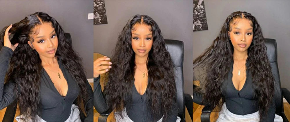 Peruvian Water Wave - 13x6 Transparent Lace Front Human Hair Glueless Wig