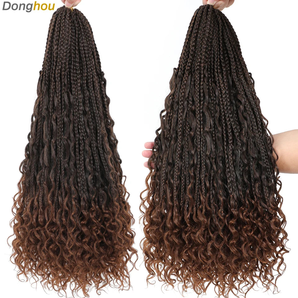 Boho Box Braids Synthetic Crochet Hair