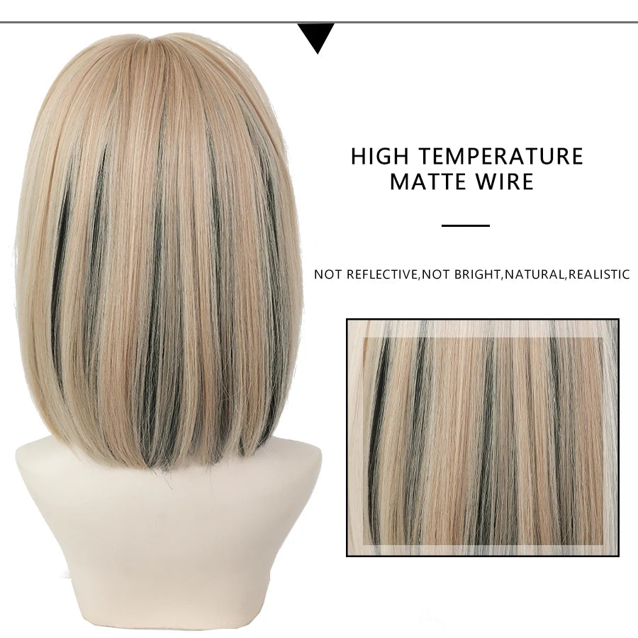 Short Bob Synthetic Wig - Various Colors Available