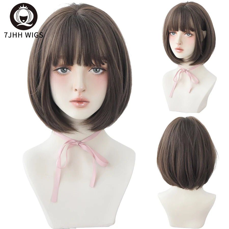 Short Bob Synthetic Wig - Various Colors Available