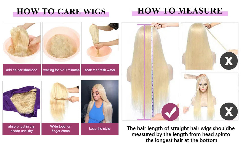 Blonde Bone Straight - HD Transparent Lace Frontal Human Hair Wig