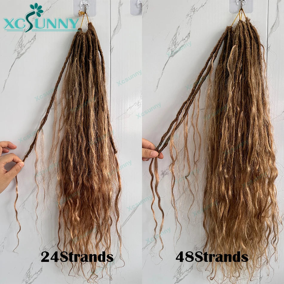 Body Wave Human Hair Pre Looped Crochet Boho Locs