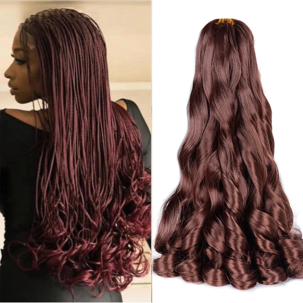 Loose French Spiral Curl Synthetic Pre-Stretched Braiding Hair