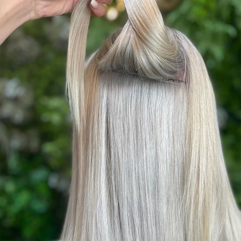 Straight Clip - In Human Hair Extensions, 8pcs Set - Various Colors Available