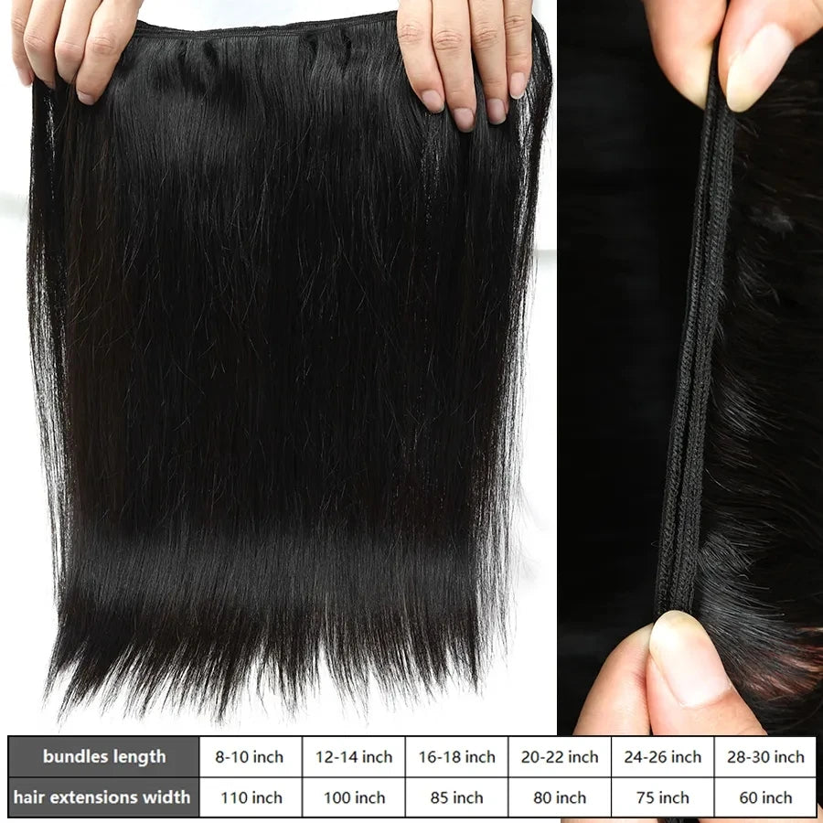 Silky Straight 100% Human Hair Bundles