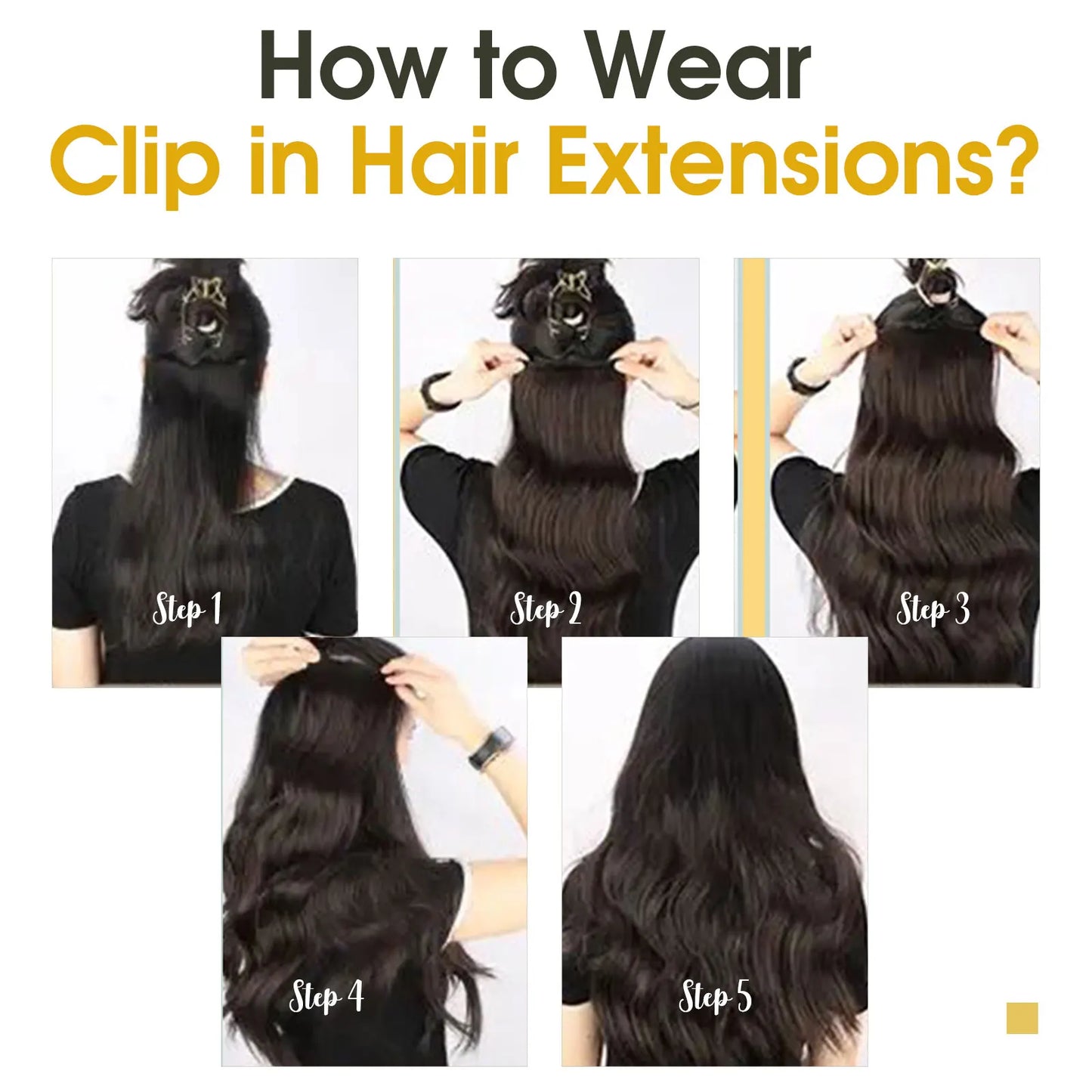 Straight Human Hair Clip-in Extensions, 7Pcs 80 &105g  - Various Colors Available