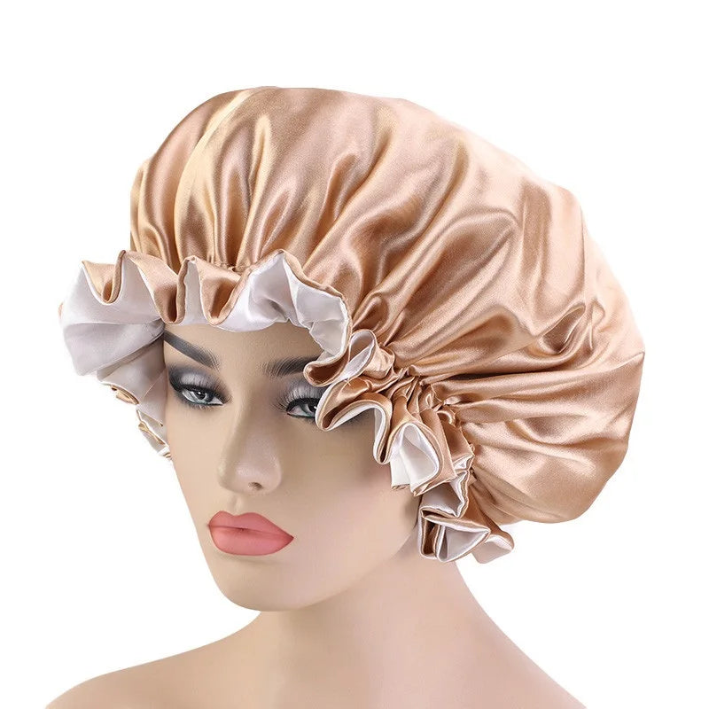 Silk Night Double Layered Bonnet