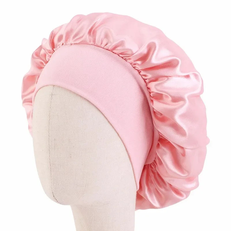 Girls Satin Wide Band Bonnet For Babies/Children
