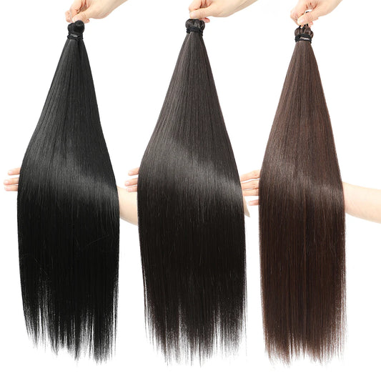 Straight Bundles Synthetic Crochet Hair Synthetic