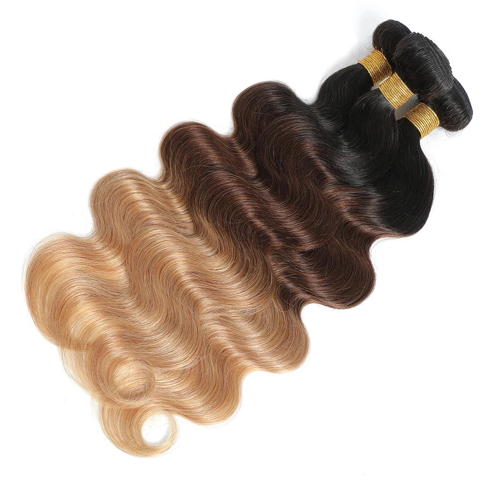 Body Wave Bundles Human Hair - Ombre Colored