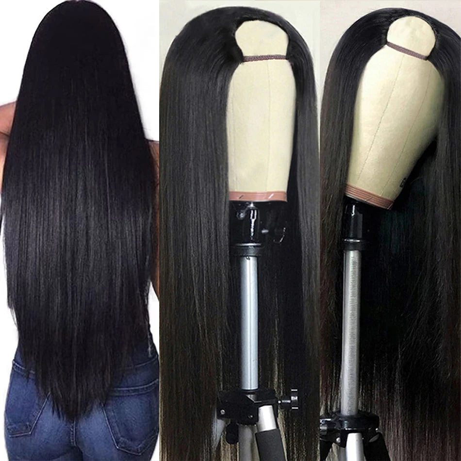 Straight U Part Human Hair Wig