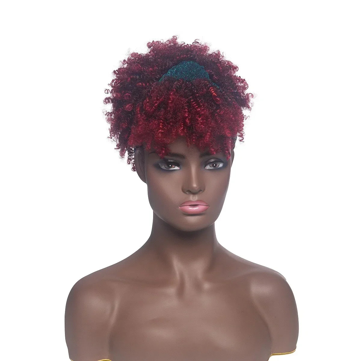 Synthetic Short Kinky Curly Headband Wigs - Various Colors Available