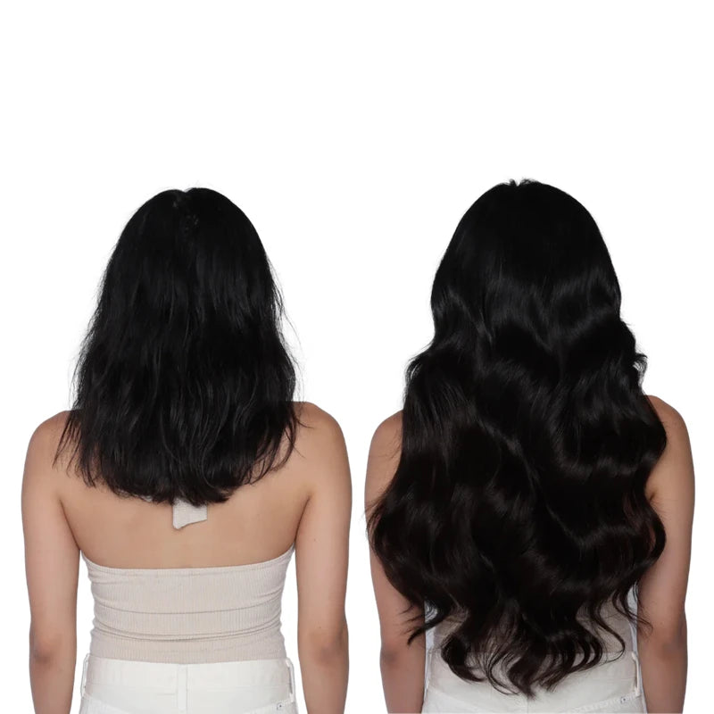 Body Wave 100% Brazilian Human Hair Seamless Clip ins