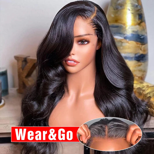 Brazilian Body Wave - Glueless HD Preplucked Lace Frontal Ready to Wear Human Hair Wig
