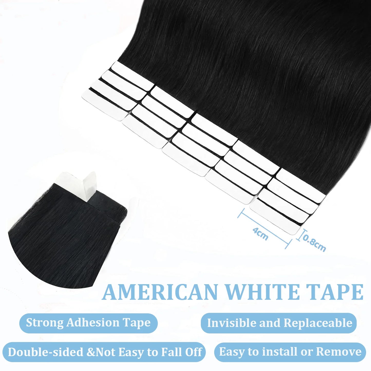 Straight Brazilian Human Hair Tape In - Various Options Available