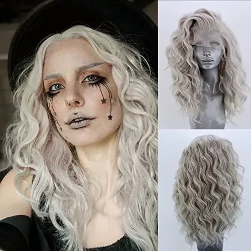 Water Wave Short Synthetic Lace Front Wigs - Various Colors Available