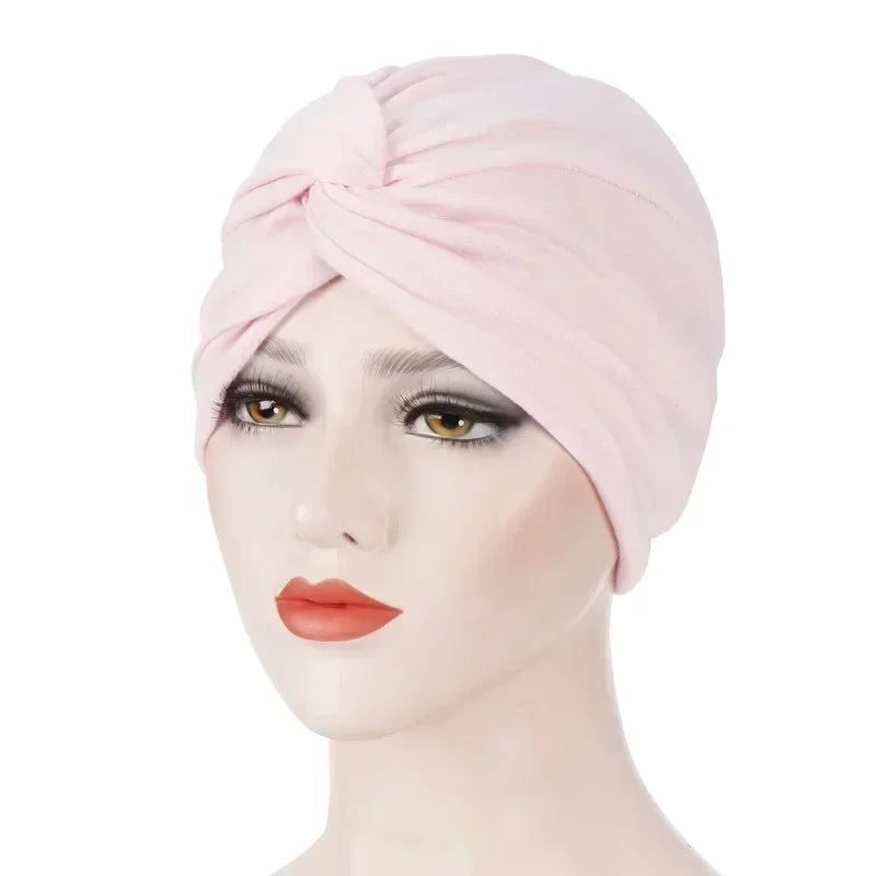 Women's Pleated Turbans in Various Colors