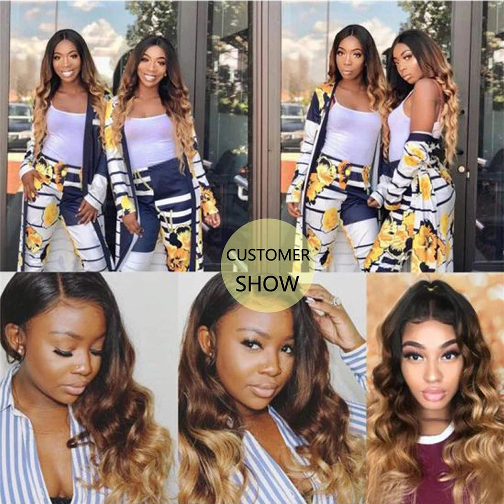Body Wave Bundles Human Hair - Ombre Colored