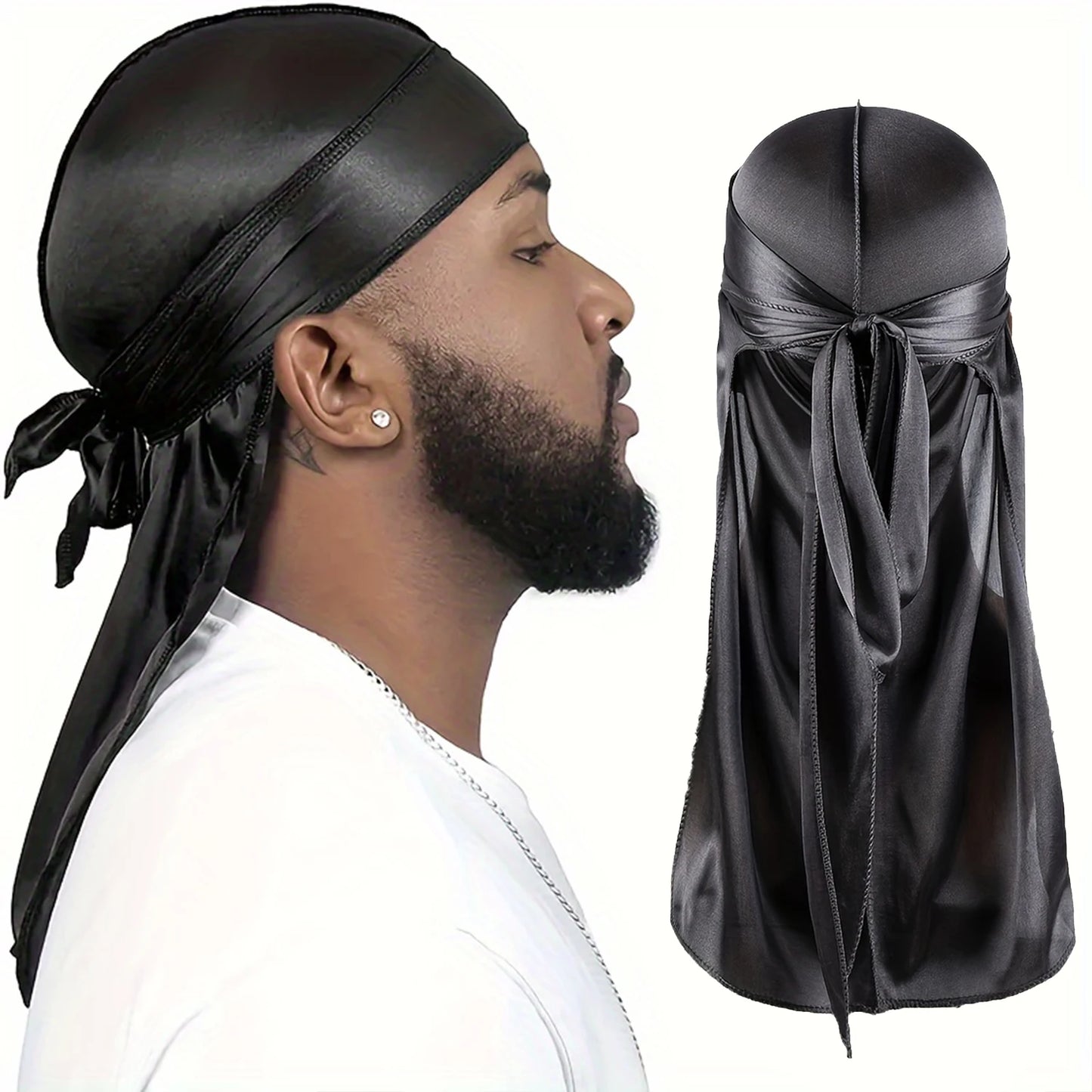 Men's Silk Durag/Wave Caps - Various Colors Available