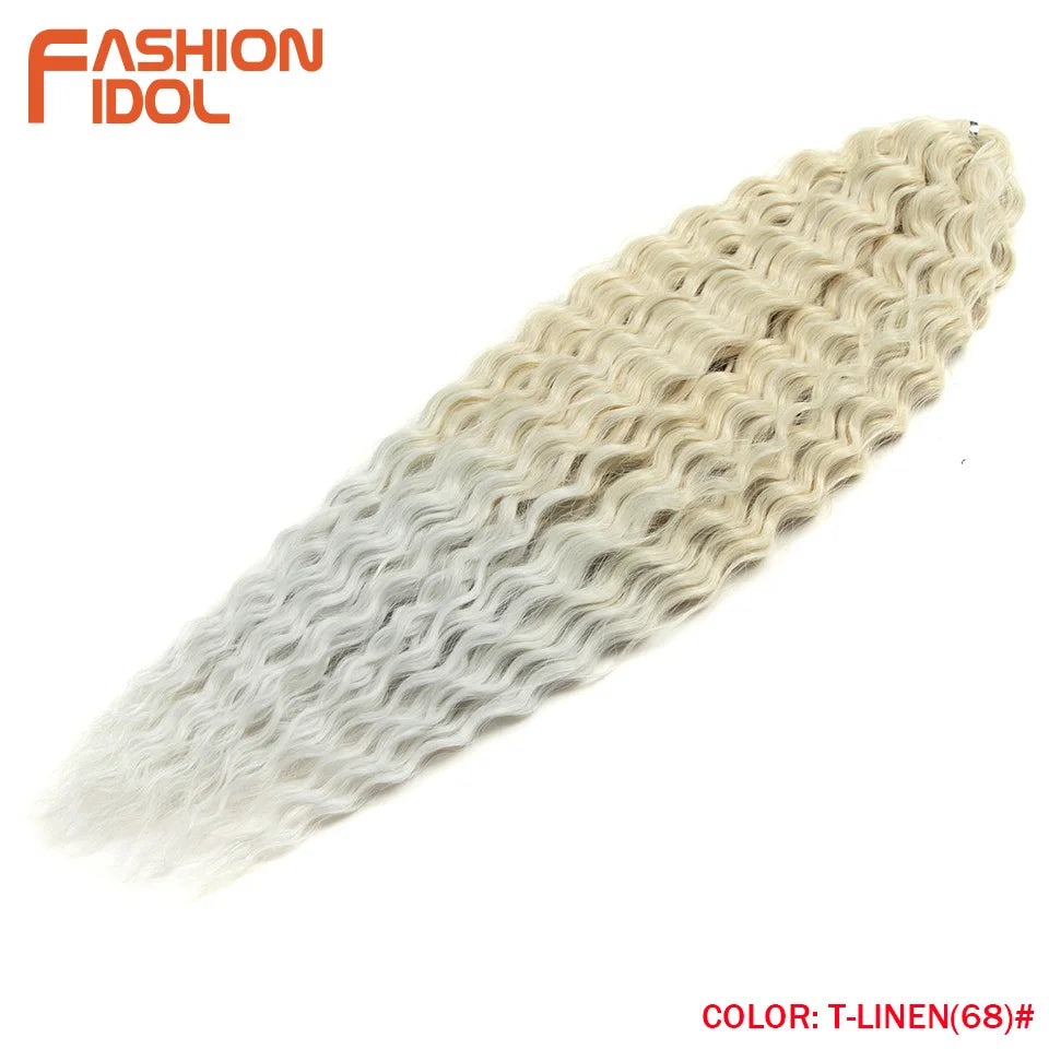 Water Wave Synthetic Crochet Hair 24 Inch - Various Colors Available