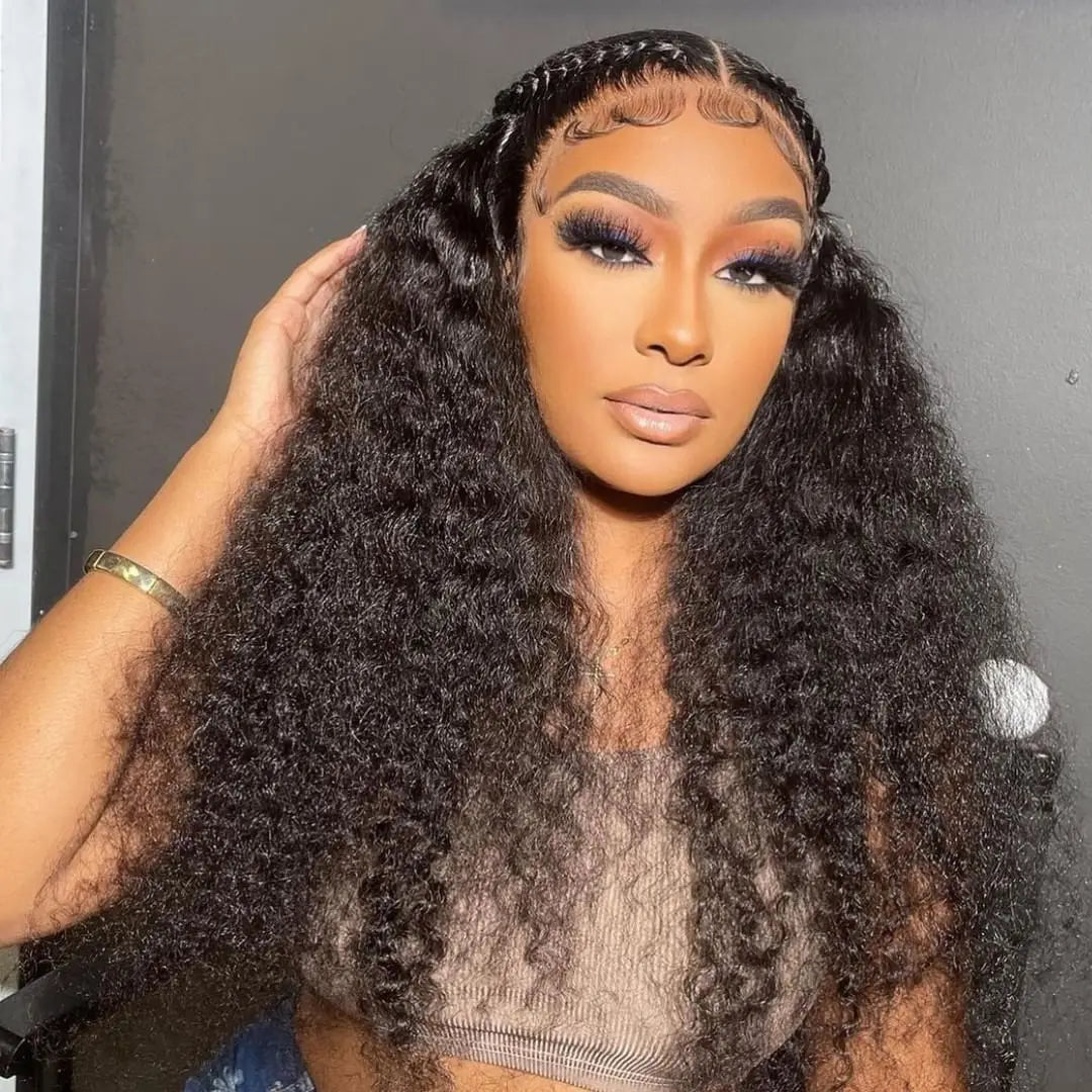 Brazilian Deep Wave Curly - Pre Plucked 360 Lace Front Human Hair Wig