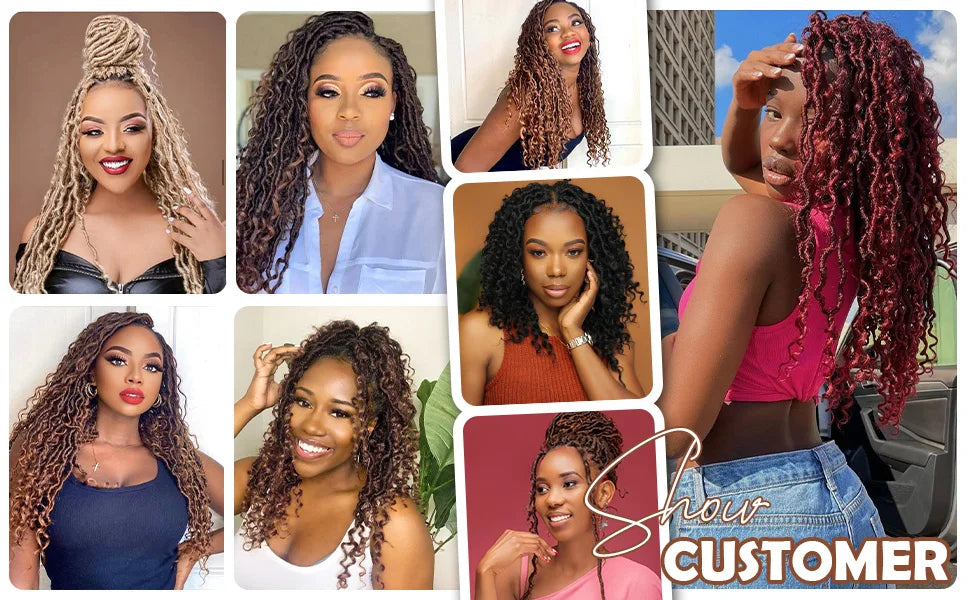 Faux Goddess Locs Synthetic Crochet Hair - Pre Looped