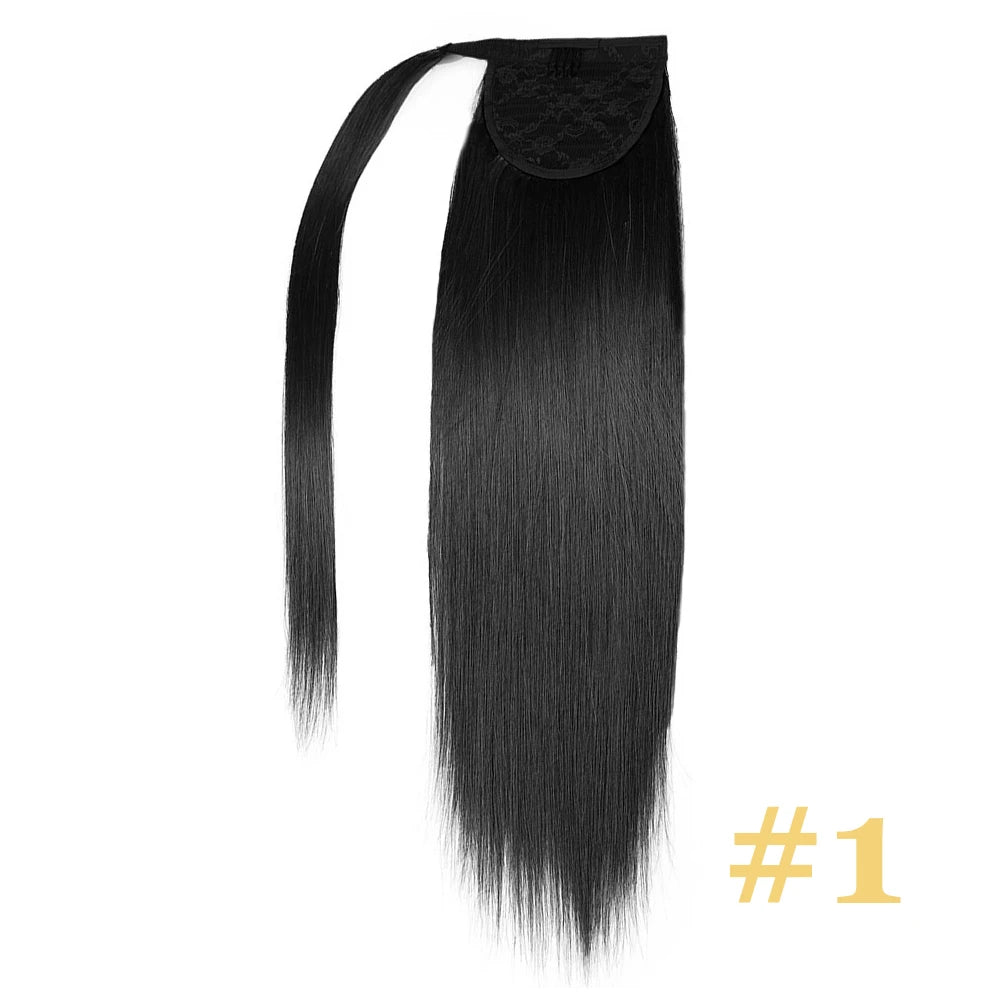 Straight Human Hair Wrap Around Ponytails - Various Options Available