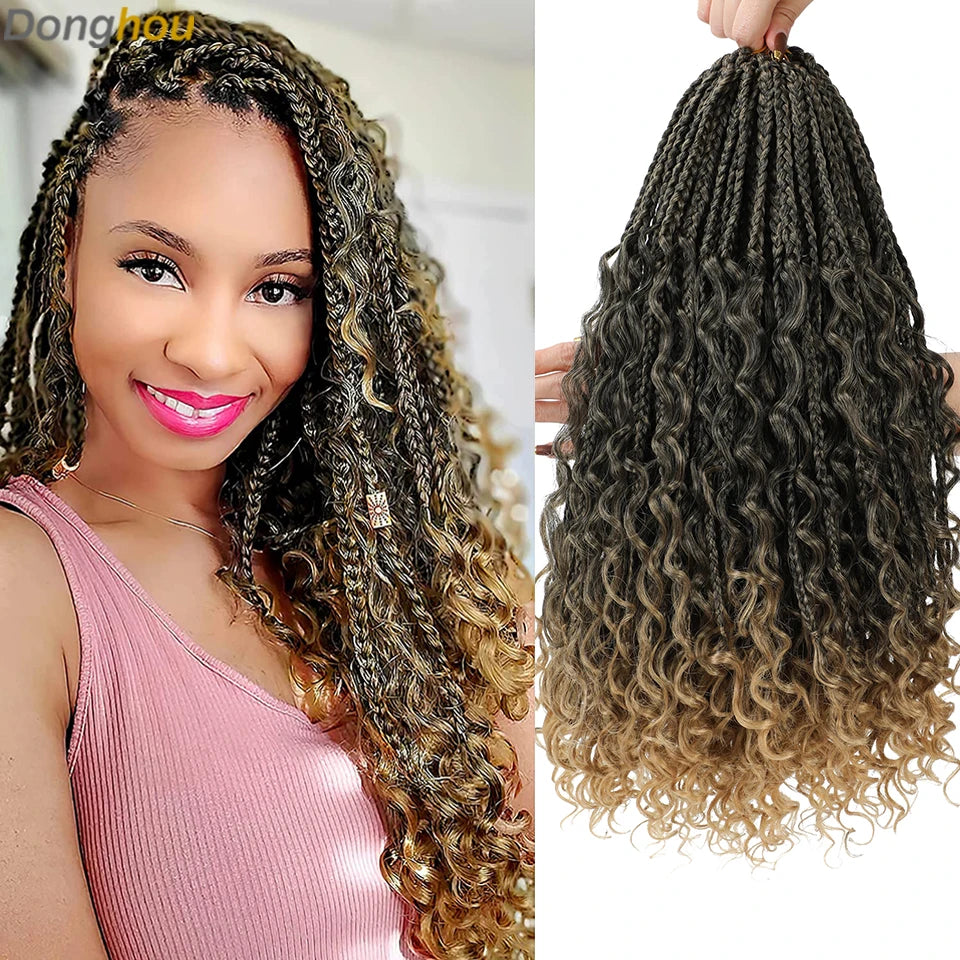 Boho Box Braids Synthetic Crochet Hair