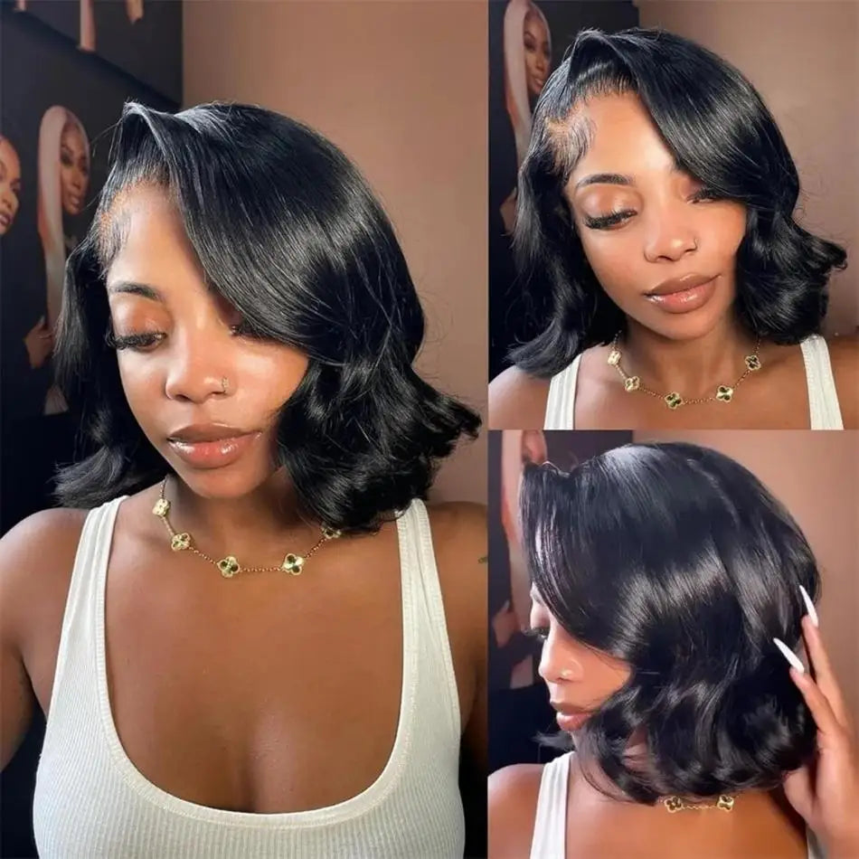 Bob Body Wave  - Preplucked Lace Front Glueless Ready To Wear Human Hair Wig