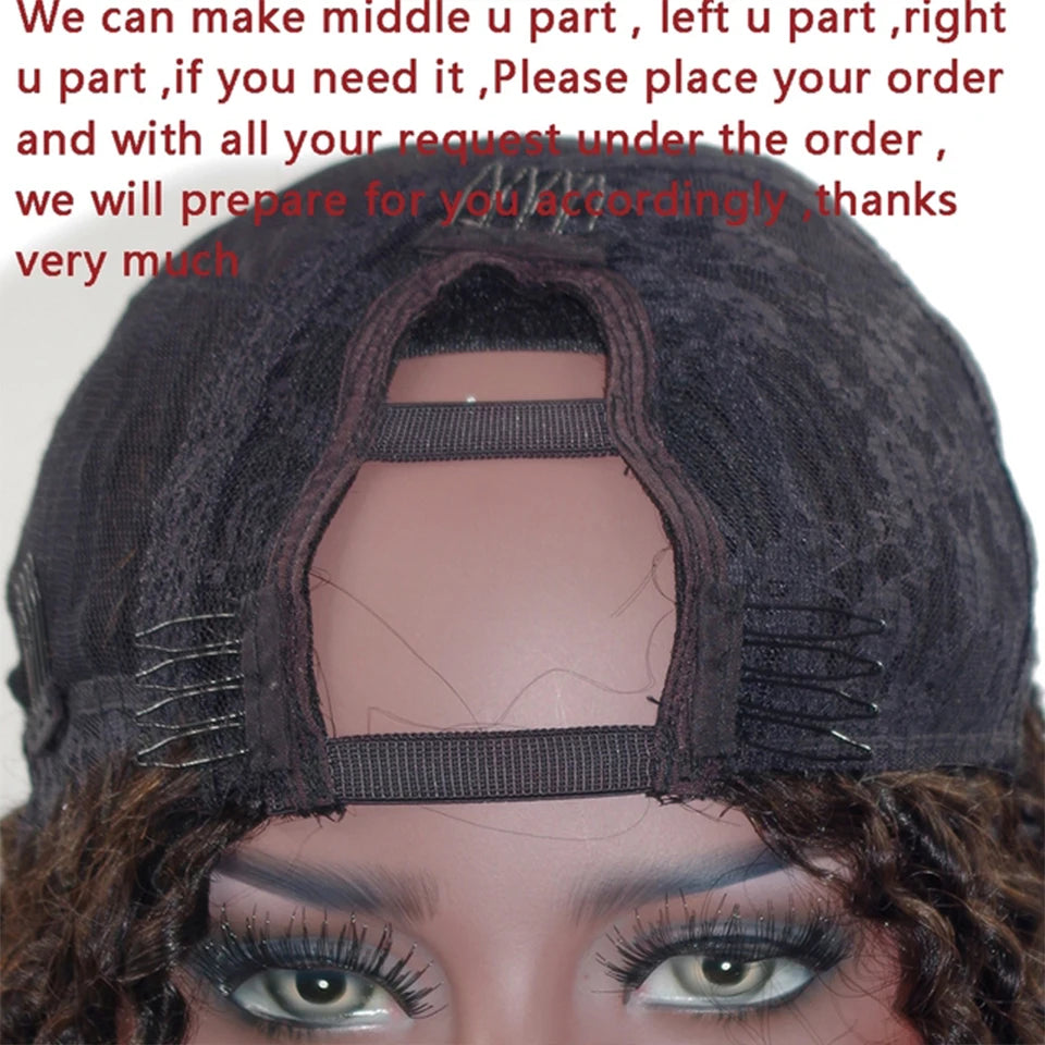 U & V Part Body Wave Human Hair Wigs