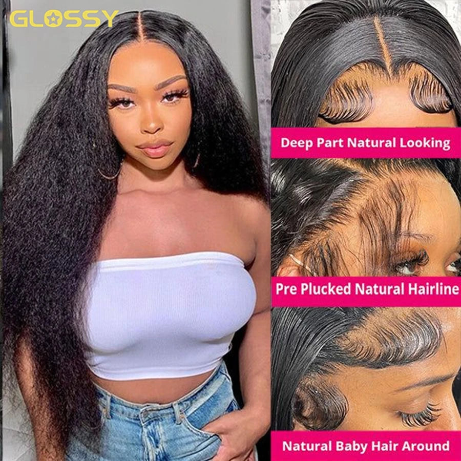 Yaki Straight - Glueless HD Lace Front Ready To Wear And Go Human Hair Wig