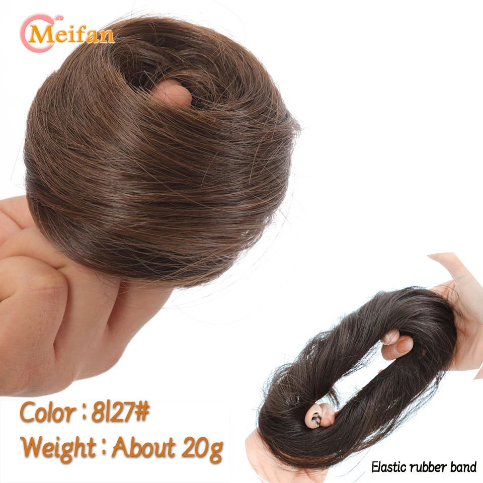 Synthetic Hair Bun with Elastic Band or Clip On - Various Options Available