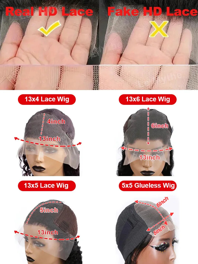 Brazilian Body Wave - Glueless HD Lace Front Wear & Go Human Hair Wig