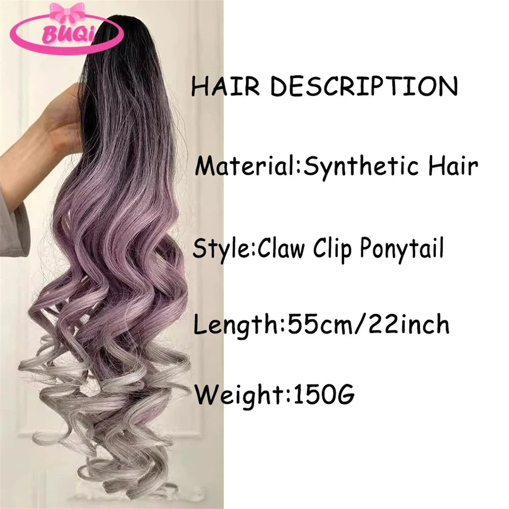 Body Wave Claw Clip On Synthetic Ponytails - Various Options Available