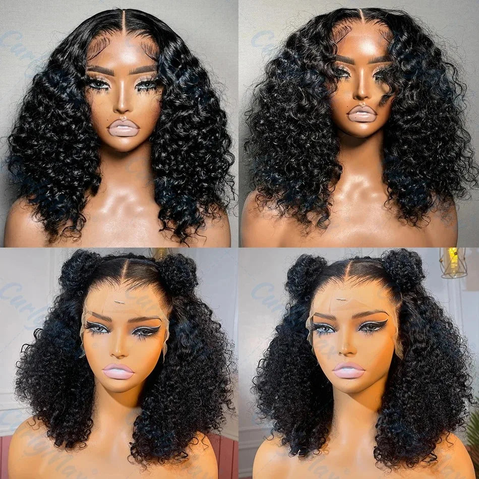 Curly Deep Wave - Pre Plucked HD Transparent Lace Frontal Human Hair Wig