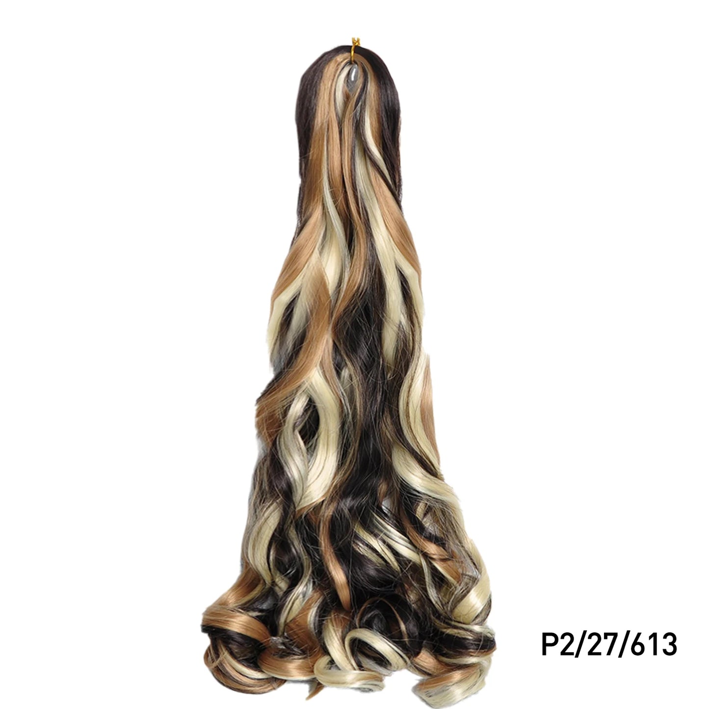 French Spiral Curls Pre Stretched Loose Synthetic Braiding Hair