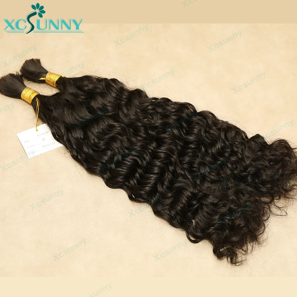 Water Wave Human Hair Braiding Bundles No Weft
