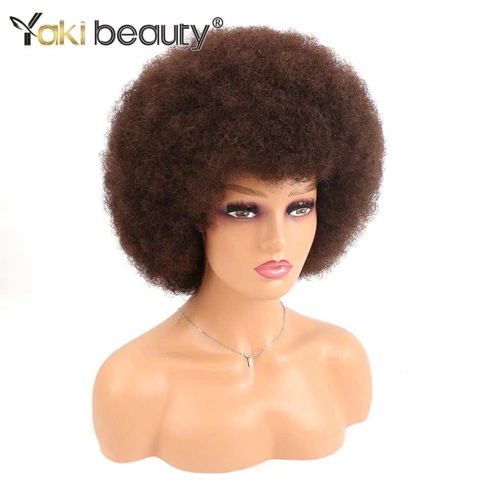 Synthetic Afro Kinky Curly Wigs - Various Colors Available
