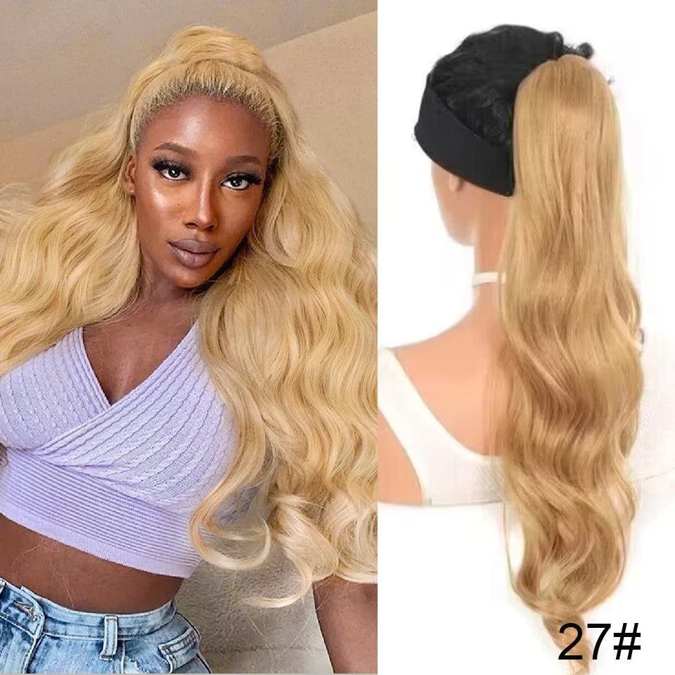 Synthetic Claw Clip In Short Curly Ponytails