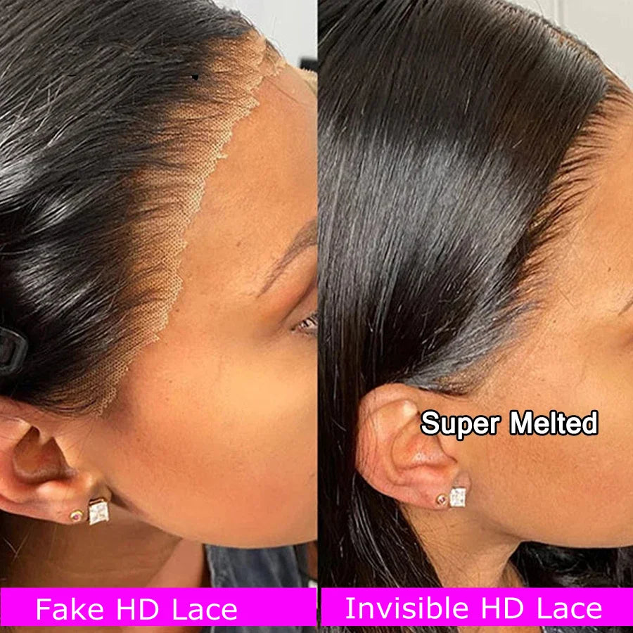 Deep Curly PrePlucked Natural Hairline - Invisible HD Lace Frontal (Human Hair)