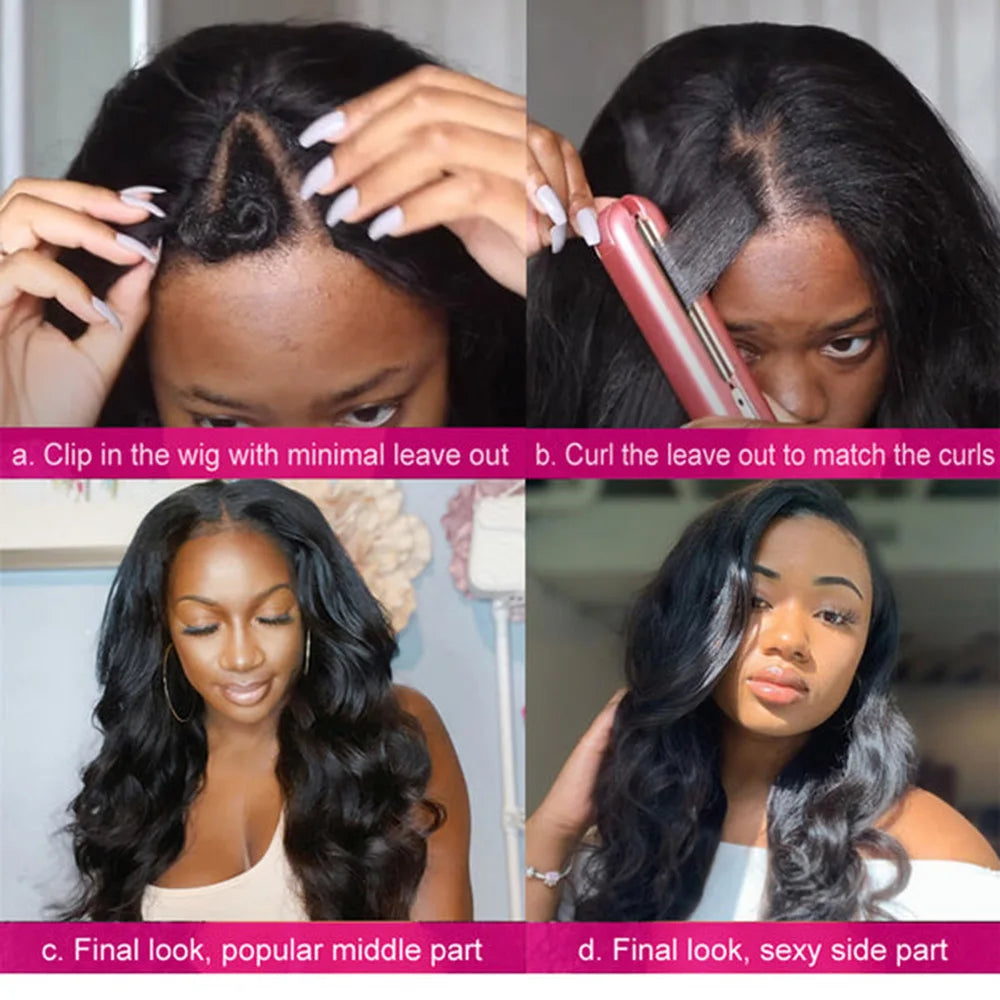 Body Wave - U  and V Part Wigs - Human Hair