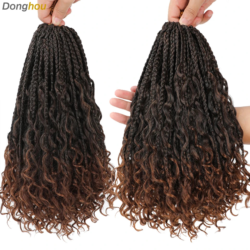 Boho Box Braids Synthetic Crochet Hair