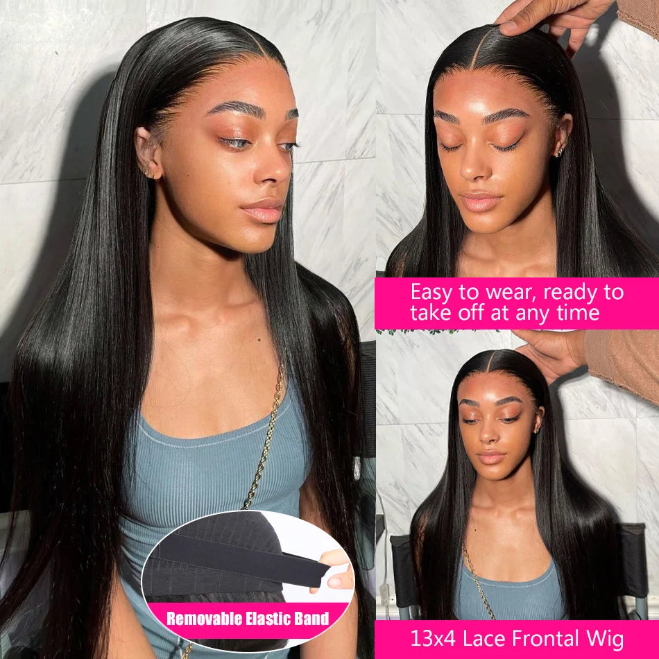Straight - Transparent 360 Lace Glueless Human Hair Wig